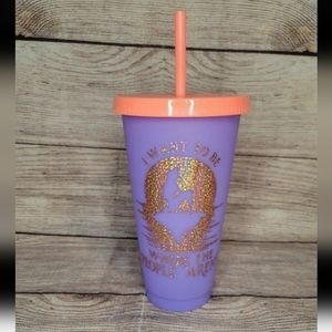 Little mermaid I want to be where the people aren't color change tumbler cup
